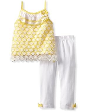 Baby-Girls Infant Crochet Tunic And Legging Set