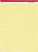 Mead Legal Pad, 8-1/2 x 11-3/4 Inches, Perforated, Canary, Legal, 50 Sheets per Pad, 6 Pack