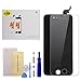 Screen Replacement for iPhone 7 Black, LCD Display Touch Screen Digitizer Replacement Full Assembly Set with Free Tools and Screen Protector for iPhone 7 Screen 4.7 Inch (Black)