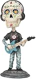 StealStreet Day of the Dead Sugar Skull Playing Guitar Figurine, 7