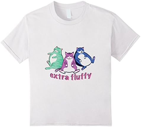 Kids I'm Not Fat Extra Fluffy Funny Cat 100% Cotton T-Shirt 6 White