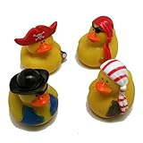 Fun Express 12 Mini Pirate Rubber Ducks Duckie Ducky Party Favors Novelty (1 Dozen)