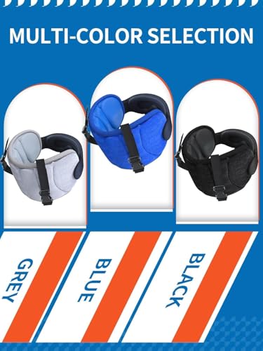 Uniiking® Travel Pillows for Airplanes, Airplane Travel Essentials, Airplane Head Strap for Sleeping, Neck Pillow for Car Road Trip, 360° Support Headrest, Stop Bobblehead, Black