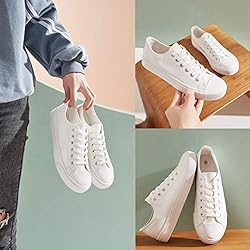 hash bubbie Womens White PU Leather Sneakers Low