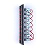 Amarine-made-8-Gang-Waterproof-Round-Rocker-Switch-Panel-Black-for-Boat-Marine-Bridge-Control-Push-Button-Circuit-Breakers-Overload-Protected-12v-24v