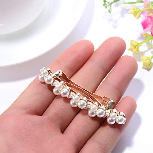 Bingo Point 1 Pcs Fashion Crystal Rhinestone Pearl Hairpins Girls Barrettes Hair Clip Clamp Jewelry Styling Tools Women Hair Accessories - Thumbnail 3