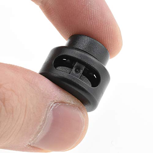 image for HAO PRO Cord Locks Stoppers Toggles Double Holes Heavy Duty Spring No 