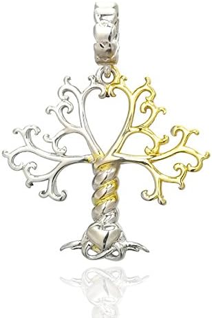 Mother Daughter with God All Things are Possible Family Tree of Life Pendant 925 Sterling Silver Charms