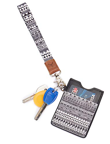 LinsCraft Card Wallets - Wristlet Lanyards for Women Men - Key Chain Holder - Thumbnail 4