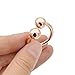 Qlychee Rose Gold Copper Finger Ring Magnet Healing Ring Pain Therapy Gift 1 Pc