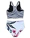 MOSHENGQI Bikini Swimsuits Top Ruffled Tiered Ruched High Waisted Two Piece Bathing Suits for Women (Medium,Stripe08)
