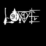 DECAL ADDICTION, INC | Harry Potter Love WHITE Vinyl Car/Laptop/Window/Wall Decal