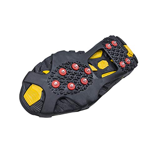 willceal Ice Cleats, Ice Grippers Traction Cleats Shoes and Boots Rubber Snow Shoe Spikes Crampons with 10 Steel Studs Cleats Prevent Outdoor Activities from Wrestling - Thumbnail 2