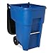 Rubbermaid Commercial Products BRUTE Rollout Waste/Utility Container, 95-gallon, Blue (FG9W2273BLUE)