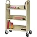 Lorell Single-Sided Book Cart, Putty