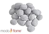 Moda Flame Gray Fireplace Ceramic Pebble Set
