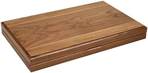 Classic 19-inch Wood Backgammon Set - Walnut Board