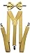Consumable Depot CD Gold Suspender with Matching Metalic, Champagne, Sequined Bowtie Set (Champagne Gold)