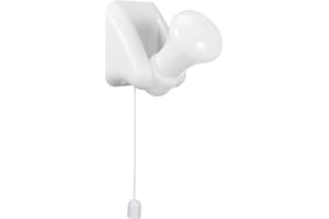 Lurrose Portable Battery Operated Led Bulb Light with Pull Chain Self Adhesive Wall Mount Cabinet Light Flicker-Free Night fo