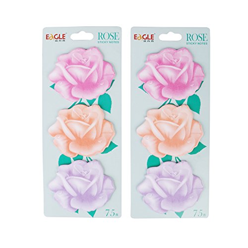 Eagle Rose Shaped Sticky Notes, 2.75 X 2.5-Inches, Assorted, 150 Sheets - //coolthings.us