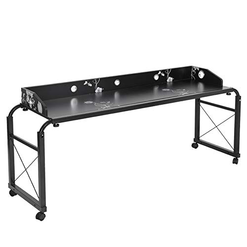 Overbed Table with Wheels Height and Length Adjustable Rolling Bed