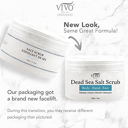 Vivo Per Lei Dead Sea Salt Scrub Body Exfoliating Scrub with Dead Sea