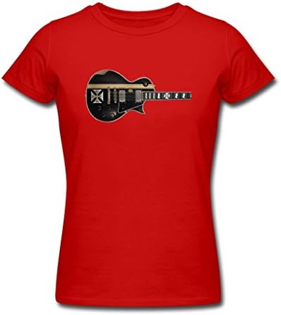 CONGER fashion Metallica Guitar Logo Women T-Shirt Red XXL