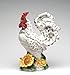 Cosmos 96418 Fine Porcelain Large Rooster with Sunflower Figurine, 15-1/4-Inch, White