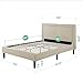 ZINUS Mckenzie Upholstered Detailed Platform Bed, Mattress Foundation, Easy Assembly, Strong Wood Slat Supports, Queen