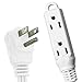 Iron Forge Cable 25 ft Flat Plug White Extension Cord with 3 Outlets - 16/3 SJTW 3 Prong Indoor Extension Cord with Multiple Outlets