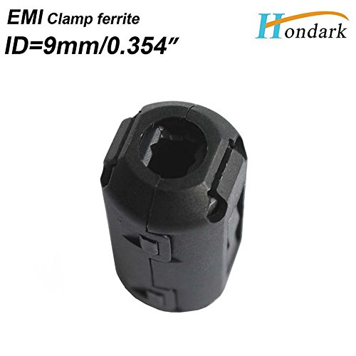 10ea inner 9mm 0.35''clip filter ferrite bead clamp choke ring for Audio/Video cable or power cord black color