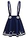 futurino Women's Sweet Cat Paw Embroidery Pleated Mini Skirt with 2 Suspender