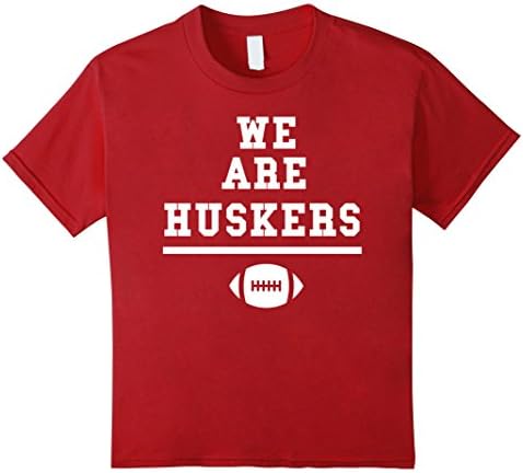 unisex-child We Are Huskers College Gameday Shirt 8 Cranberry