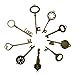 Makhry 42pcs Jewelry Making Charms Craft keys Decorative Key Skeleton Bronze Key in Antique Bronze Style for Wedding Graduation Christmas (Antique Bronze)