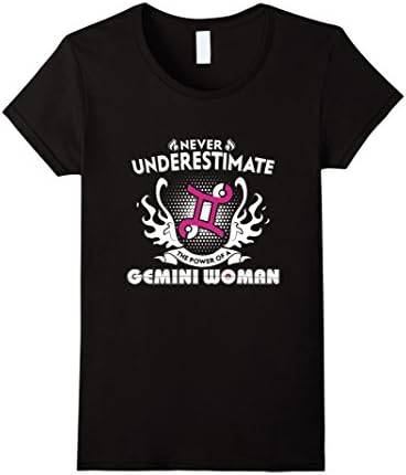 Women's Gemini Woman Never Underestimate The Power Of Gemini T-Shirt Large Black