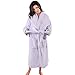 Del Rossa Womens Classic Fleece Shawl Collar Bathrobe Robe