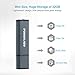 32GB USB 3.0 Flash Drives, Poweradd Portable USB Drive 200MB/s Read & 200MB/s Write Flash Drive with Data Encryption Function - Grey
