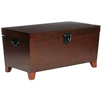 Southern Enterprises Pyramid Storage Trunk Cocktail Table, Espresso Finish