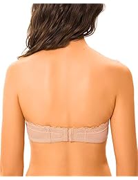 Gnowann Sujetador sin tirantes con figura completa para dama, talla grande, con contorno de alambre, sujetador convertible