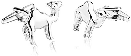 AnaZoz Jewelry Stainless Steel Mens 1 Pair Cufflinks Dromedary Arabian Camel Silver Men's Cuff Links