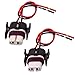 HUIQIAODS H11 H8 880 881 High Temperature Ceramic Wire Harness Socket Female Adapter for Headlight Fog Light 2 pcs