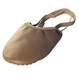 BAYSA Half Sole Ballet Shoe Women Lyrical Shoes Dance Paw Leather Dance Shoe (M(6.5-8) US, Tan)