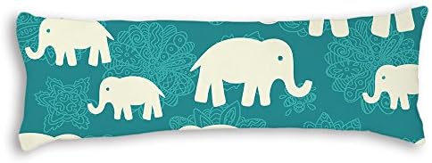 Veronicaca Lovely Cartoon Elephant Custom Cotton Body Pillow Covers Pillow Cases 20"x54"