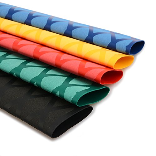 Pfidar X-Tube non slip waterproof Heat Shrink Sleeve Wrap Tubing for Fishing Rod Grips insulation 39" Lengths Durable Repair 6 Sizes