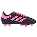 adidas Unisex-Kid's Goletto VI Firm Ground Football Shoe, Black/Shock Pink/White, 4 M US Big Kid