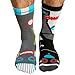 Mens Comfy Cozy Mismatched Robot Friends Socks, Blue, Gray, Multi, Red, Fits men’s shoe sizes 7-12