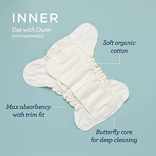 Esembly Cloth Diaper Inner, Trim-Fitting, Certified Organic Cotton