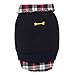 Voberry® Dog Cat Grid Sweater Puppy Warm T-Shirt Pet Clothes POLO Shirt Dog Coat (XL, Black)