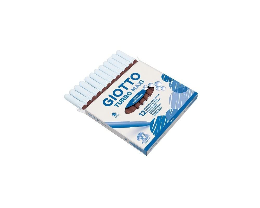 Giotto Turbomaxi 456 – Rotuladores, caja de 12 unidades, colour marron