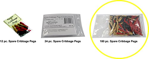 Wood Cribbage Pegs - 180-piece count - Made in USA